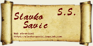 Slavko Savić vizit kartica